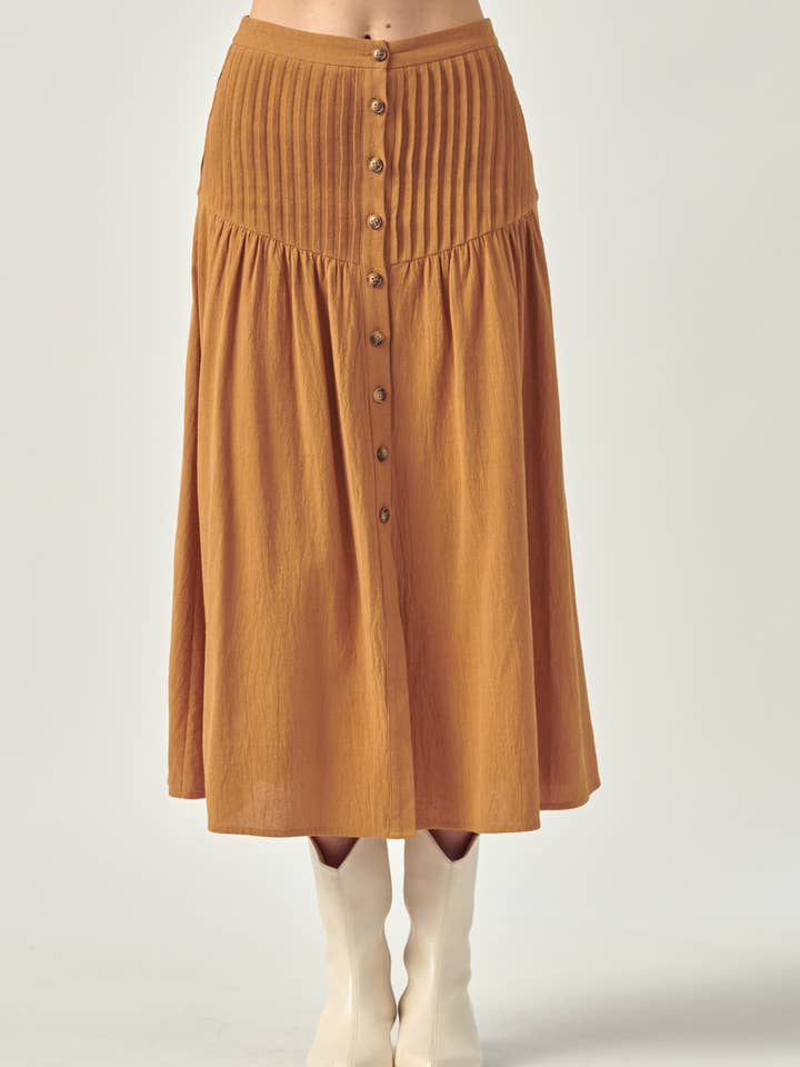 Casual Bomuld Maxi Nederdel - P30018 for engroshandel hos Petal Dew