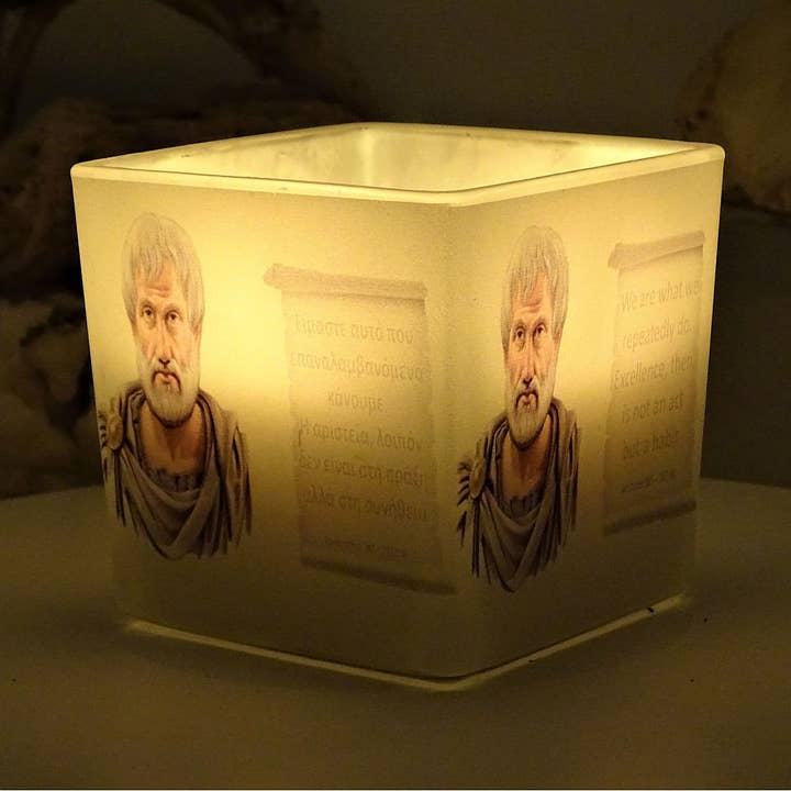 Vela natural de soja Aristóteles com aroma a sândalo por atacado de Aroma Greece