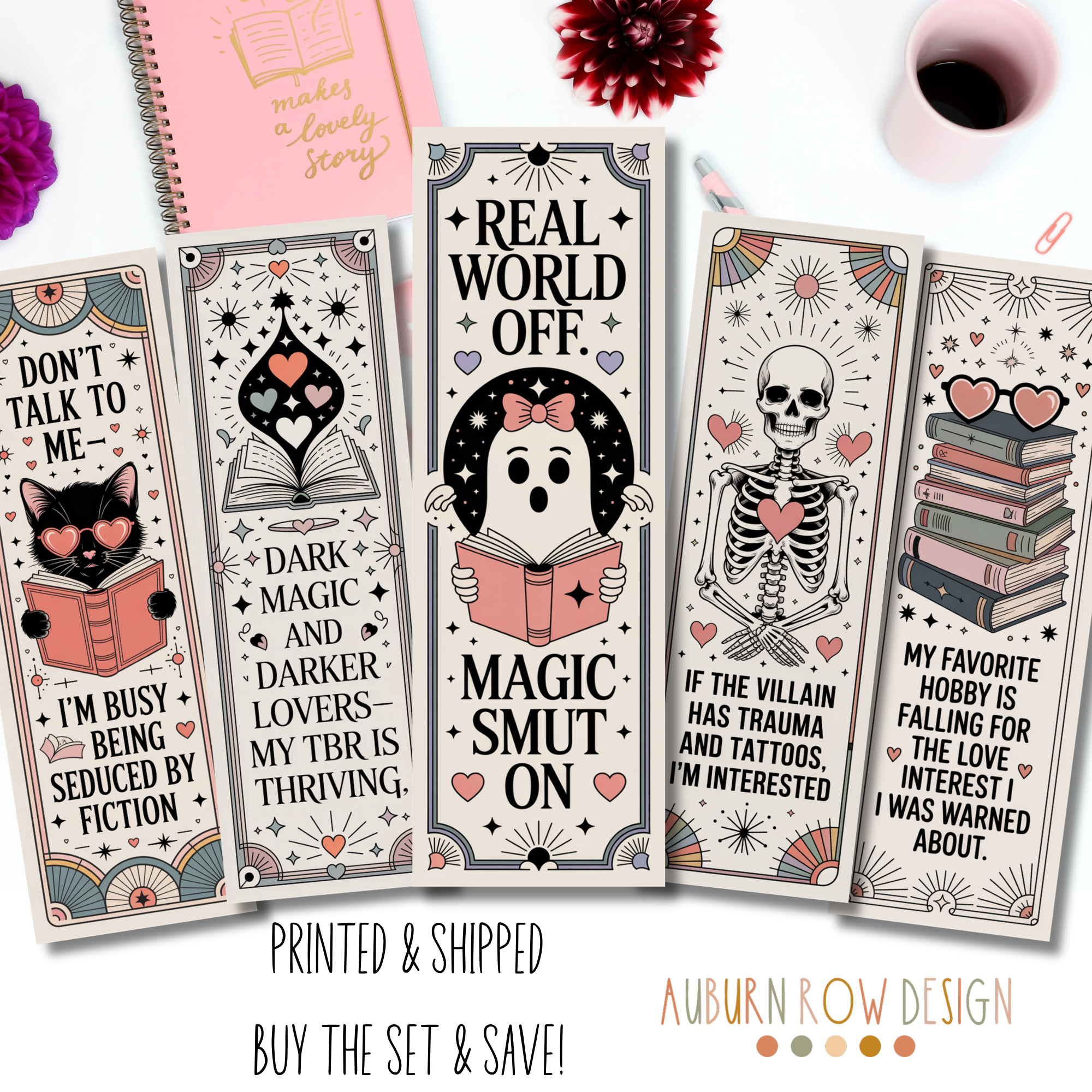 Auburn Row Design - Wholesale Bookmark - Smut Bookmark Set or Individual2