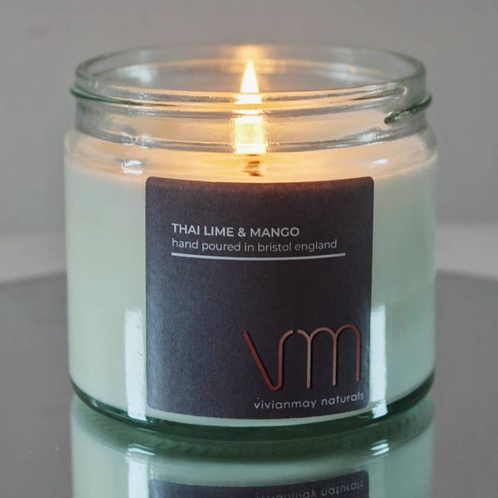 Vela de soja tailandesa con lima y mango para venta al por mayor de Vivian May Naturals