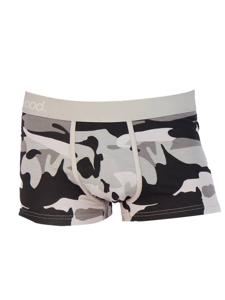 Men's Wood Underwear Trunk in Ghost Camo for wholesale by Wood Underwear