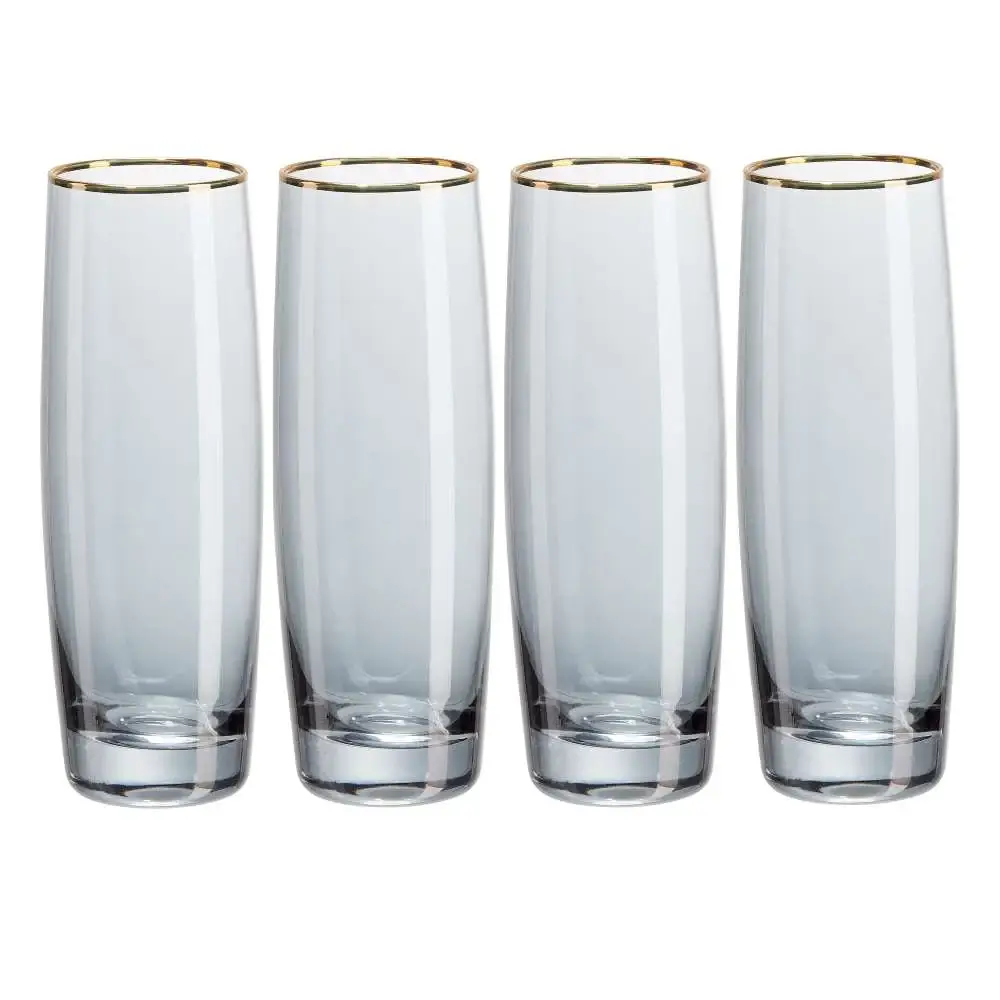 Forma House - Vente Verres à vin - Root7 / Drinkind - Prosecco sans pied 4-pack Noir&Or0