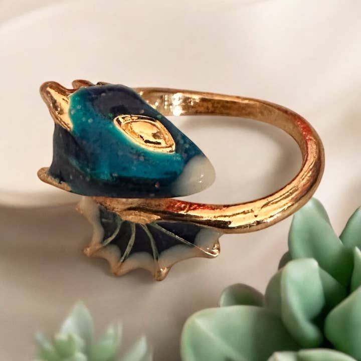 NerdyNixies LLC - Wholesale Multi-Finger Ring - Dragon Rings2