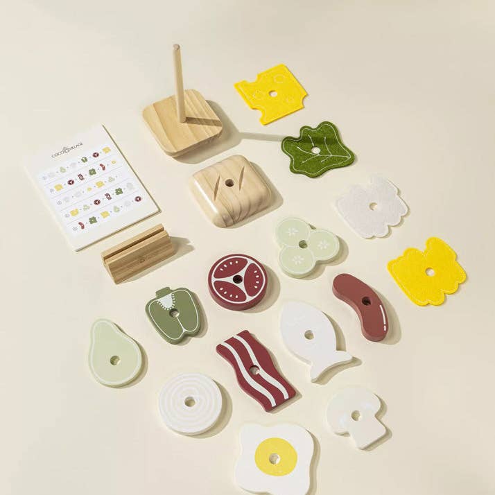 Coco Village - Wholesale Wood Toy - Kids - Wooden Stackable Sandwich3