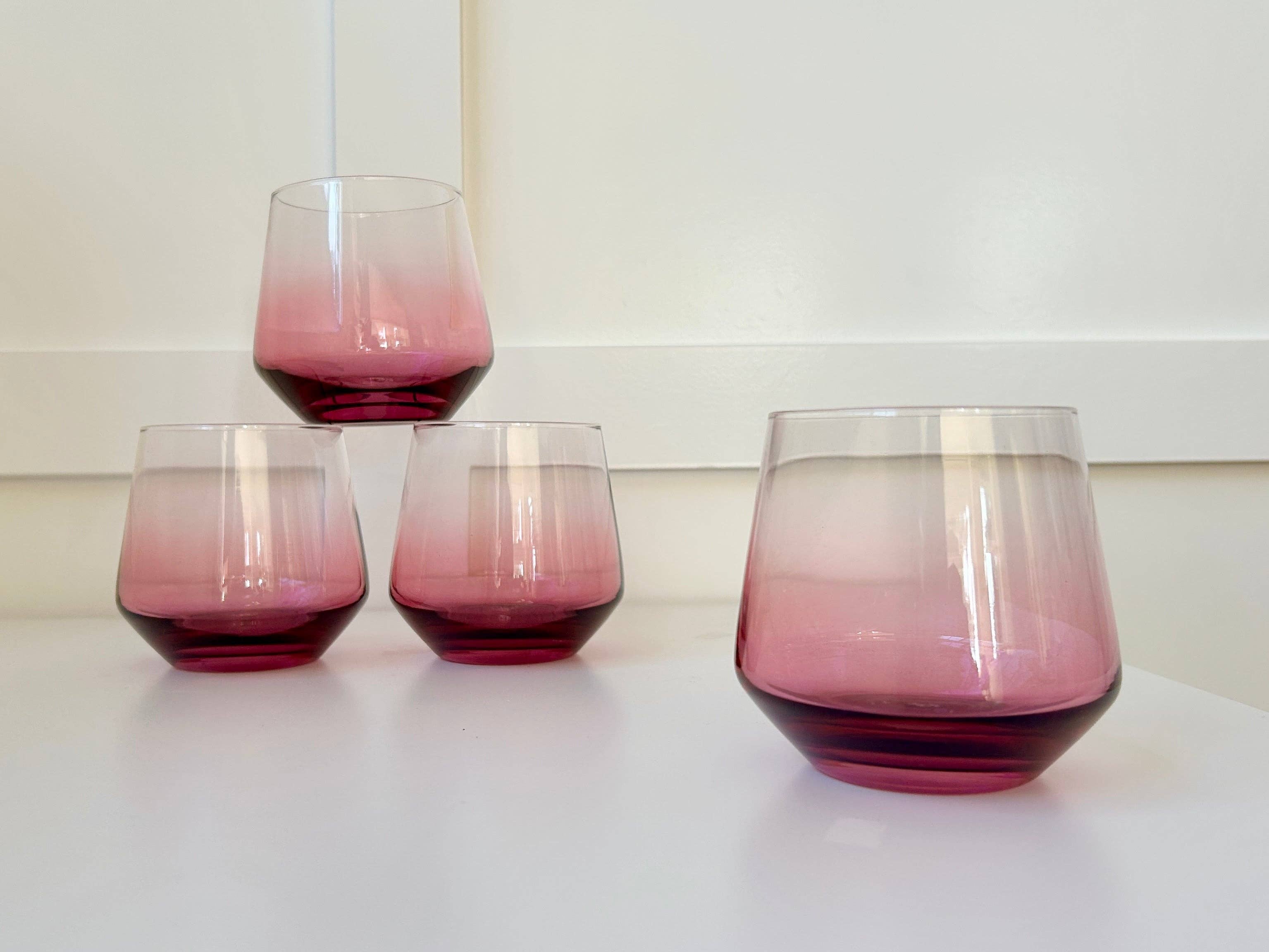 Byrdeen - Wholesale Wine Glass - Chrysanthemum Stemless Glass Set