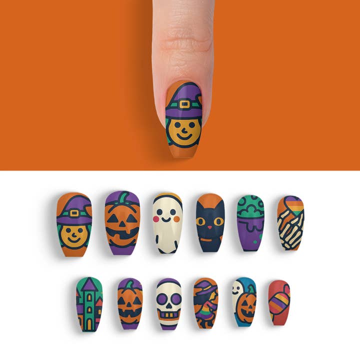FYNE BODY - Wholesale Press-on/fake nails - Ghostly Glam Halloween Multicolor Press-On Nails36