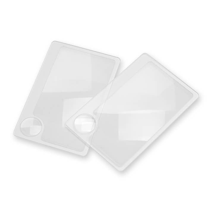 Carson - Wholesale Magnifying Glass - Twin Pack 2.5x Credit Card Size Magnifier with 6x Spot Lens