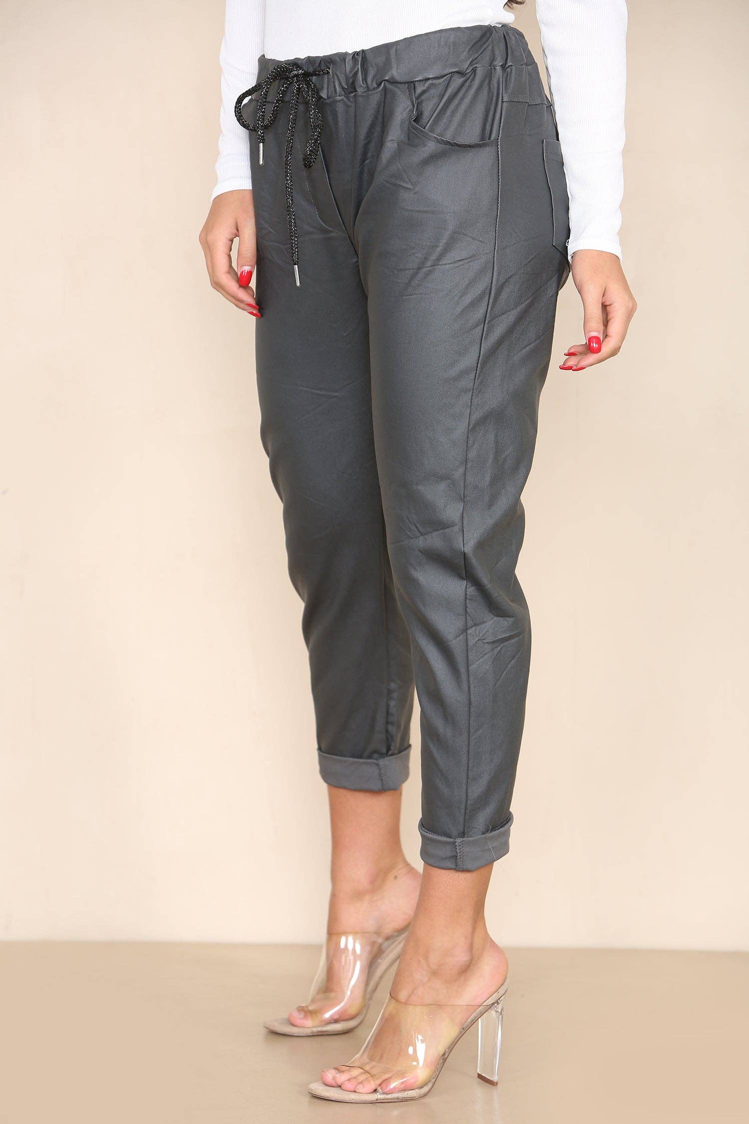 Kurt Muller – Engroshandel Bukser - Dame – Læderlook PU magicbukser22