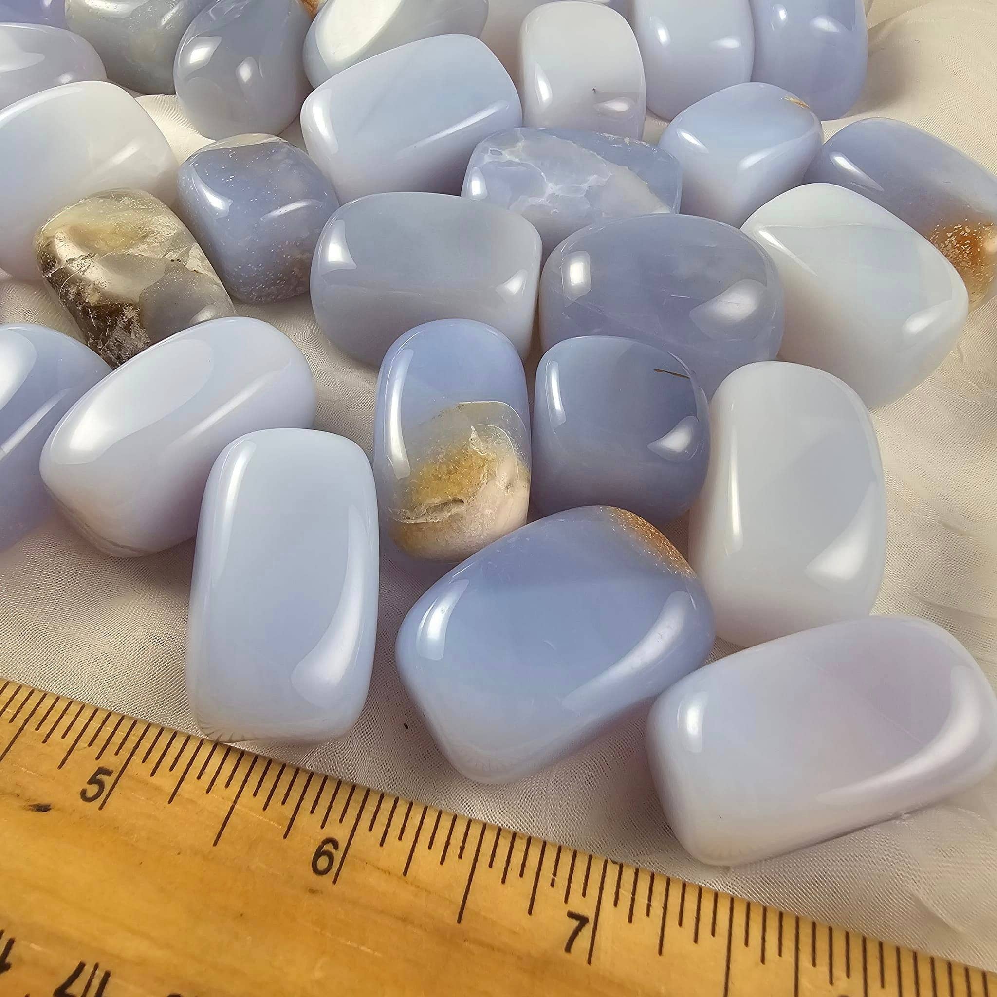 Aquamarine Daydream Wholesale - Wholesale Spiritual Stone/Crystal - 1 Kilo Blue Chalcedony Cube Tumbles ~ Bulk Crystals1