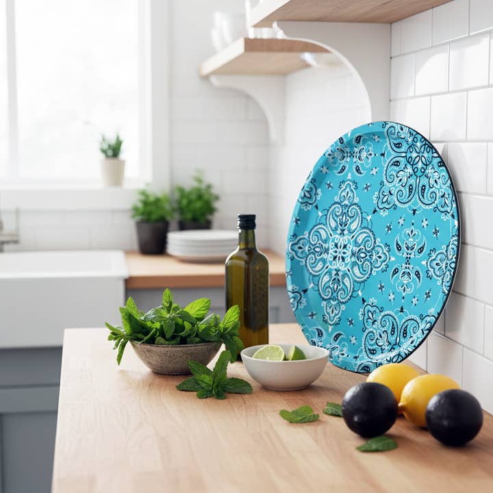 COCO&CO - Wholesale Serving Tray - Azure Bandana Tray1
