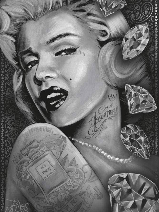 Marilyn Monroe Diamonds Poster by James Danger Harvey for wholesale by Scorpio Posters