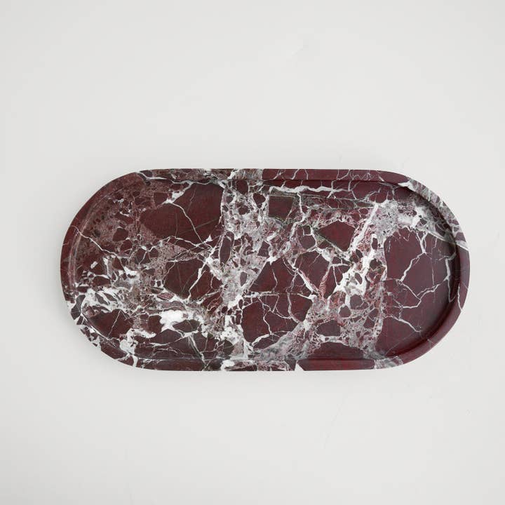 Kiwano Concept – Engroshandel Pyntebakke – ROSA LEVANTO MARMOR OVAL BAKKE