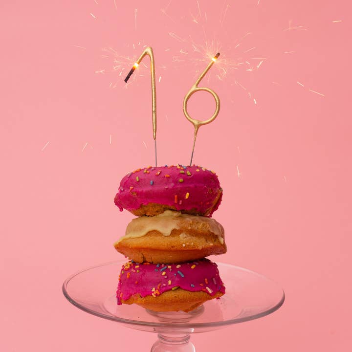 TOPS Malibu - Wholesale Sparkler - Big 8" Gold Number Sparkler Wands - Pre-Filled Display2