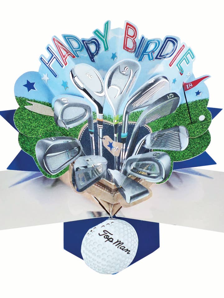 Birthday Golf - Pop-Up Greeting Card - Second Nature for wholesale by Second Nature Ltd