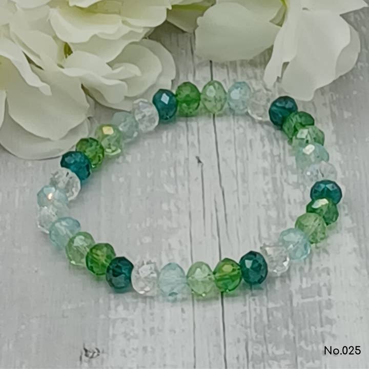 perleperle - Wholesale Beaded Bracelet - Bracelet faceted glass beads, Tine4