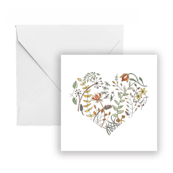 Enclos de Cadeau Cœur Botanique pour la vente par KCM Studio INK