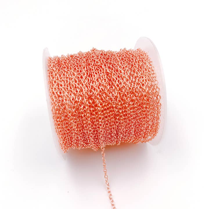 Beads Creation - Wholesale Craft Supplies - Rolo Cable Chain by Foot, Oval Link Chain, CH1222