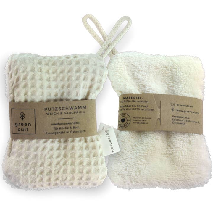 Esponja de cozinha lavável, macia e absorvente, esponja de lavagem de louça eco por atacado de Greencult