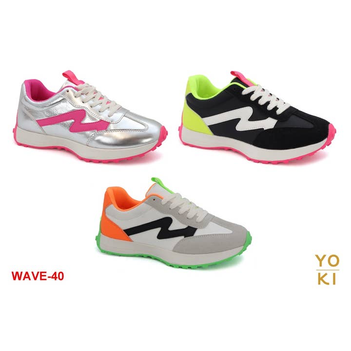 YOKI Womens WAVE-40 Multi color Running Sneaker With Wave for wholesale by Yoki Fashion