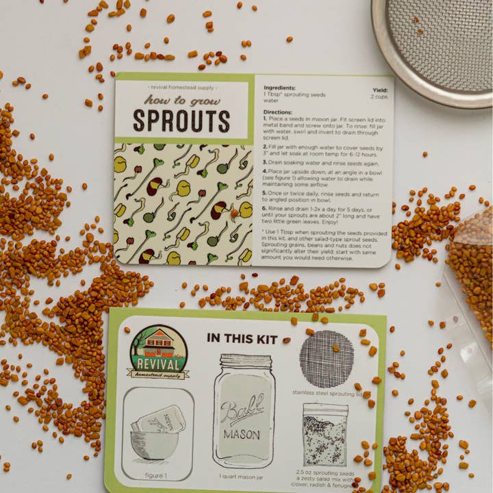 Revival Homestead Supply - Wholesale DIY Food Kit - Sprout Kit, Grow Your Own, DIY2