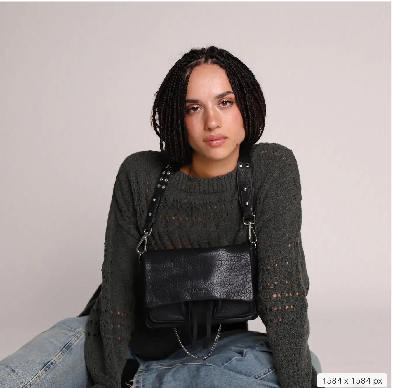 Neuville - Wholesale Shoulder Bag - Women's - MAXKE Bubble Black Leather Shoulder & Crossbody Bag2