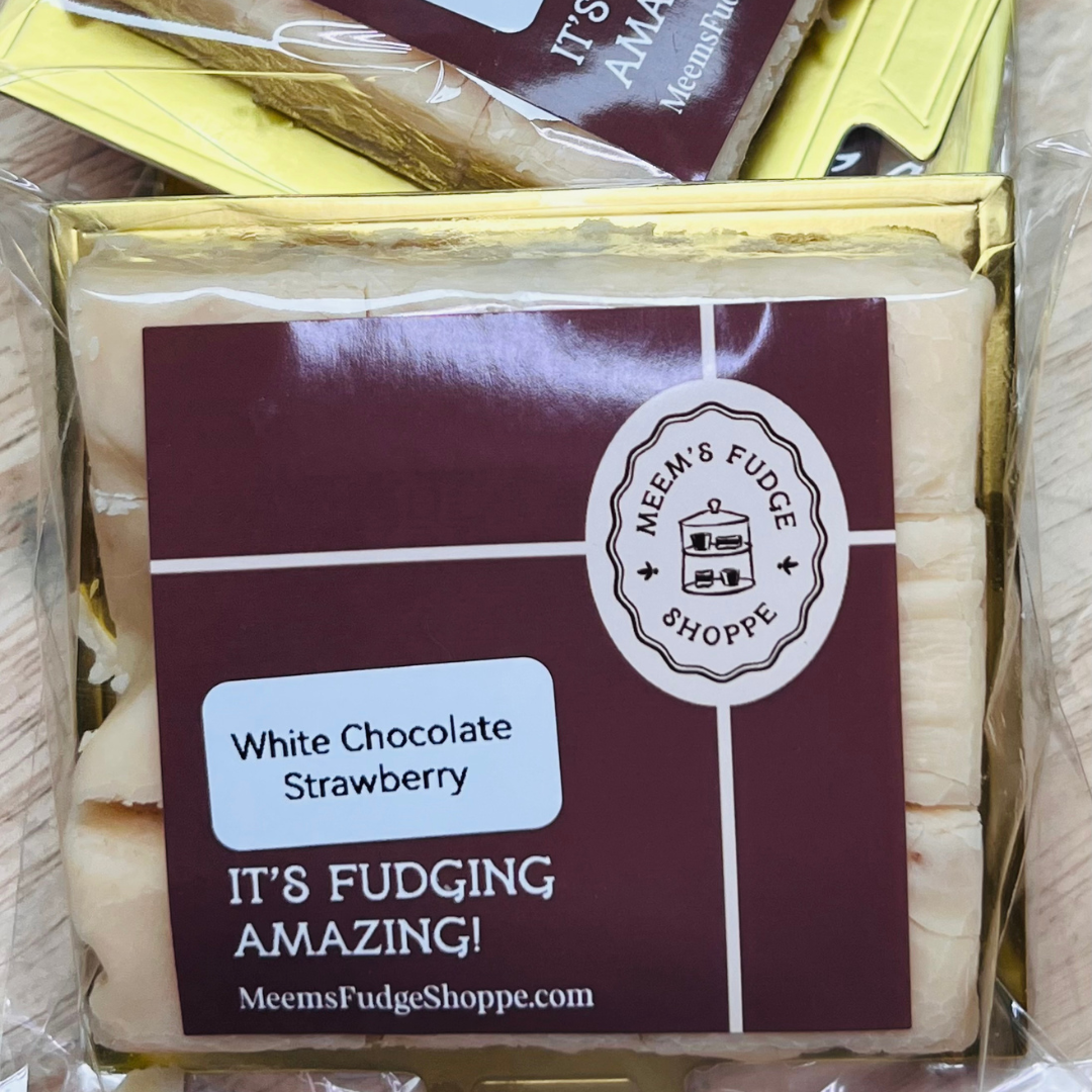 Meem's Fudge Shoppe - Wholesale Fudge - White Chocolate Strawberry2