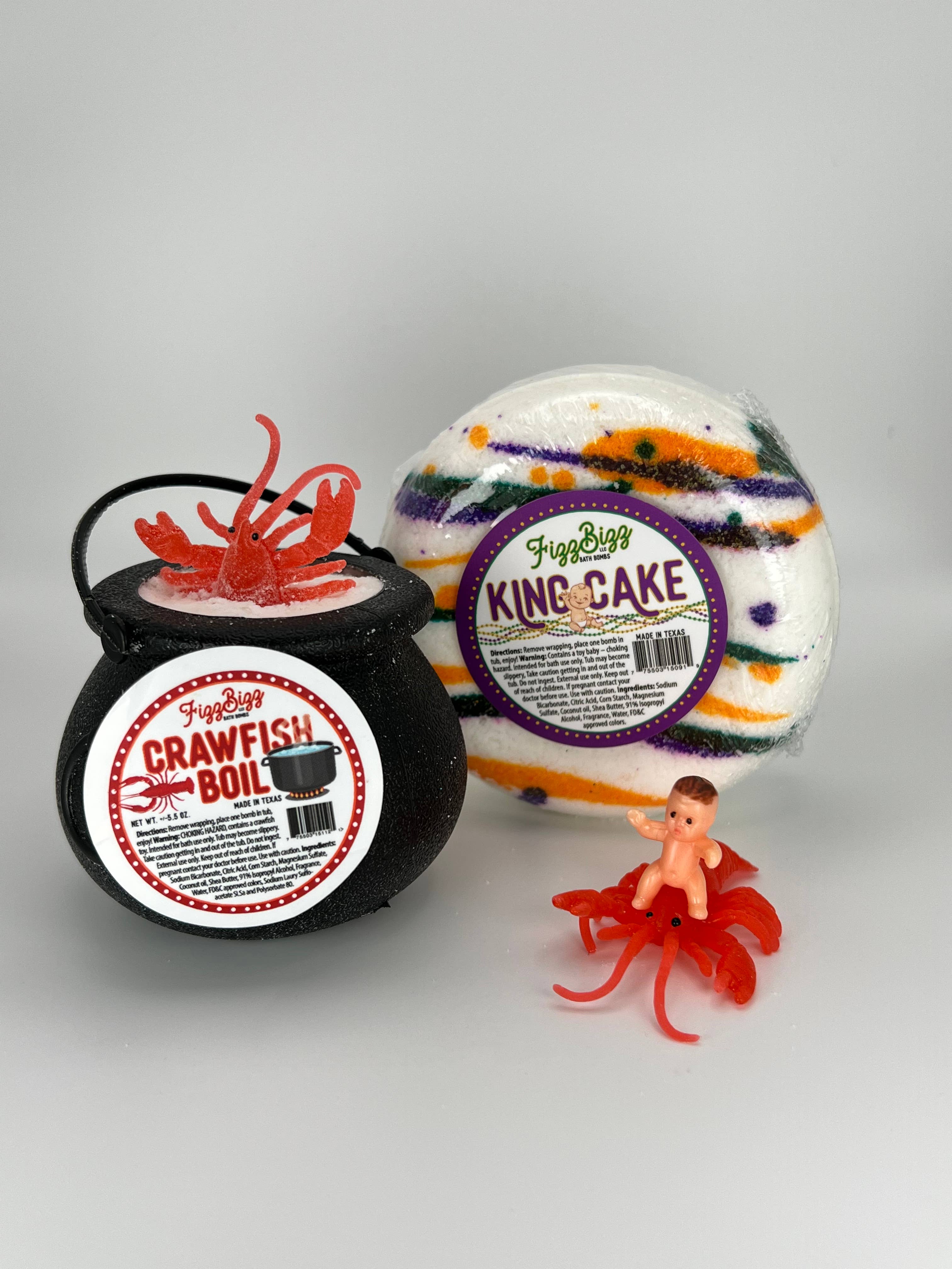 Fizz Bizz LLC - Wholesale Bath Bomb/Fizz - King Cake - Mardi Gras Bath Bomb | Fizz Bizz LLC2