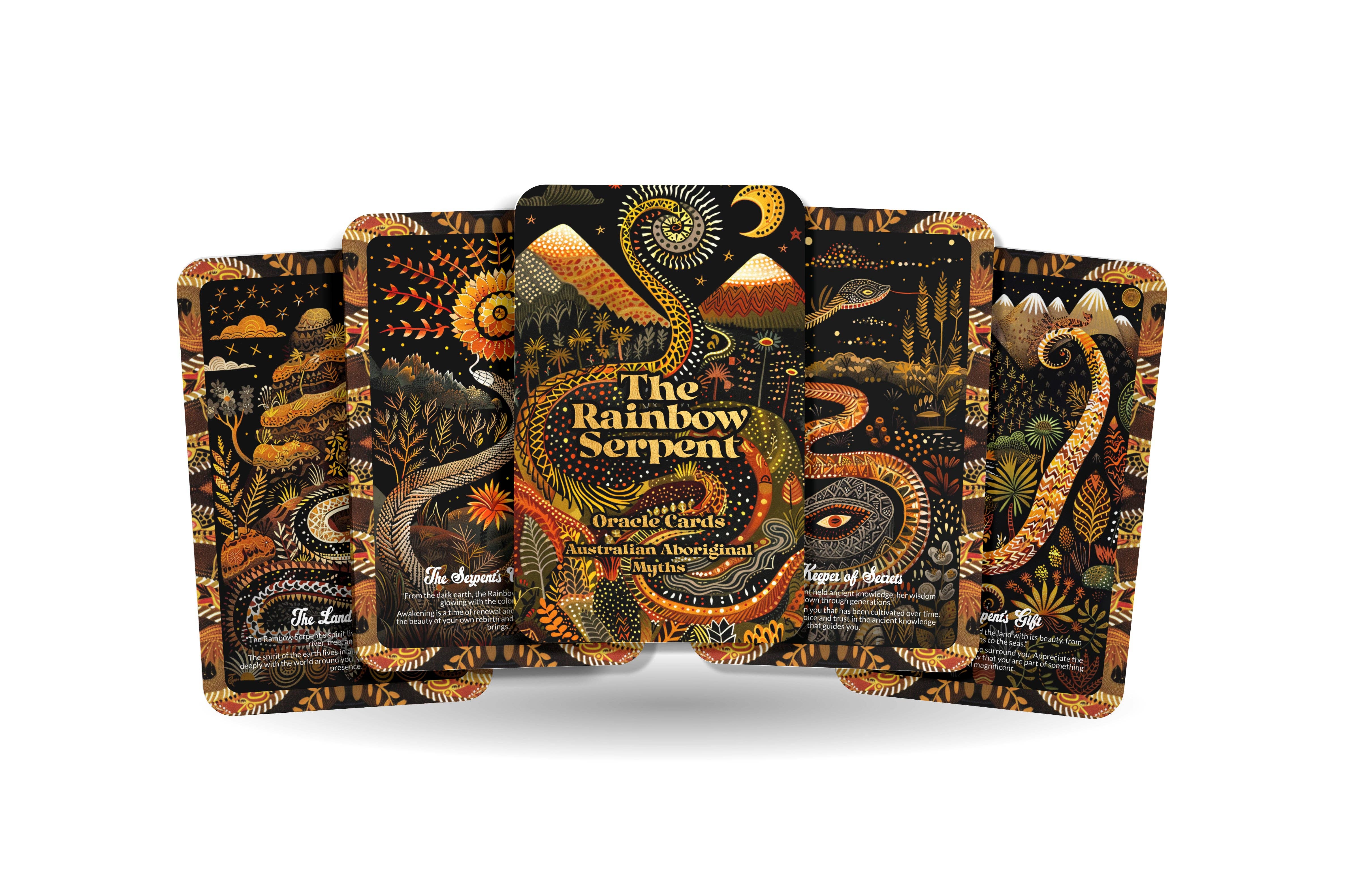 Ibiza Tarot USA - Wholesale Tarot Cards - The Rainbow Serpent - 22 Oracle Cards - Awaken Creation and Sacred Ancestral Energy0