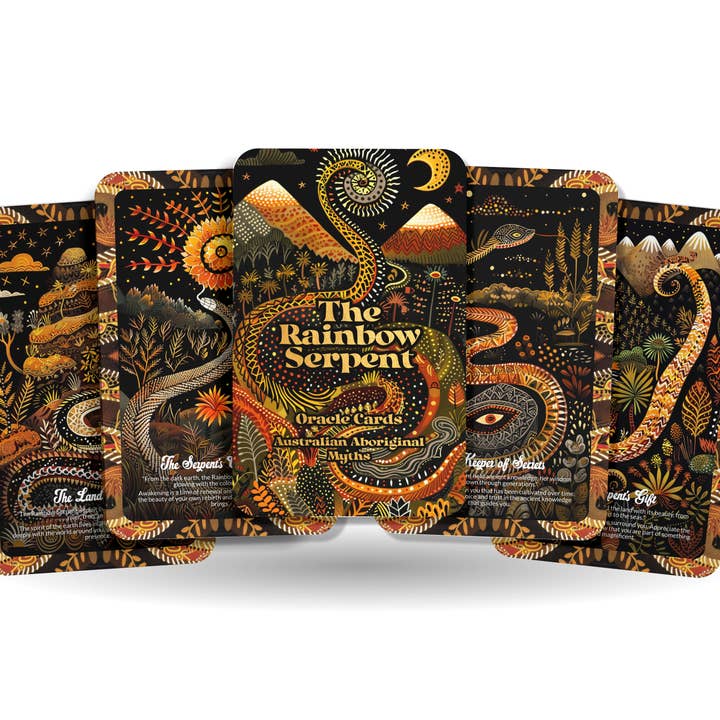 Ibiza Tarot USA - Wholesale Tarot Cards - The Rainbow Serpent - 22 Oracle Cards - Awaken Creation and Sacred Ancestral Energy
