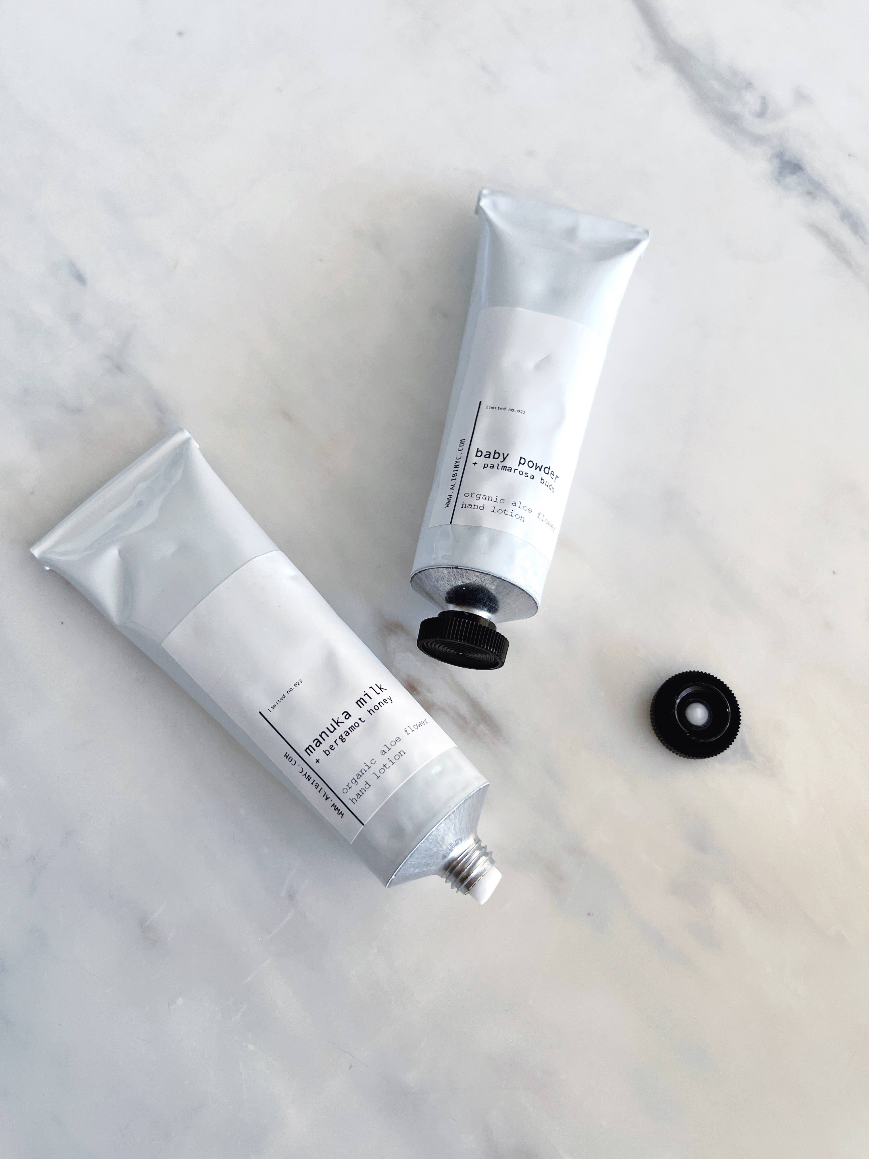 ALIBI NYC - Wholesale Hand Cream/Lotion - MANUKA MILK+BERGAMOT HONEY | ORGANIC ALOE FLOWER HAND LOTION7