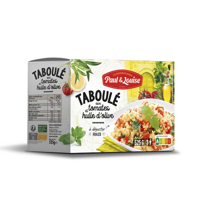 Tabbouleh med tomater och olivolja - i sin förpackning (525 g) för wholesale av Paul & Louise