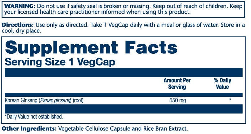 Solaray - Wholesale Oral Supplement/Vitamin - Korean Ginseng Root 550mg2