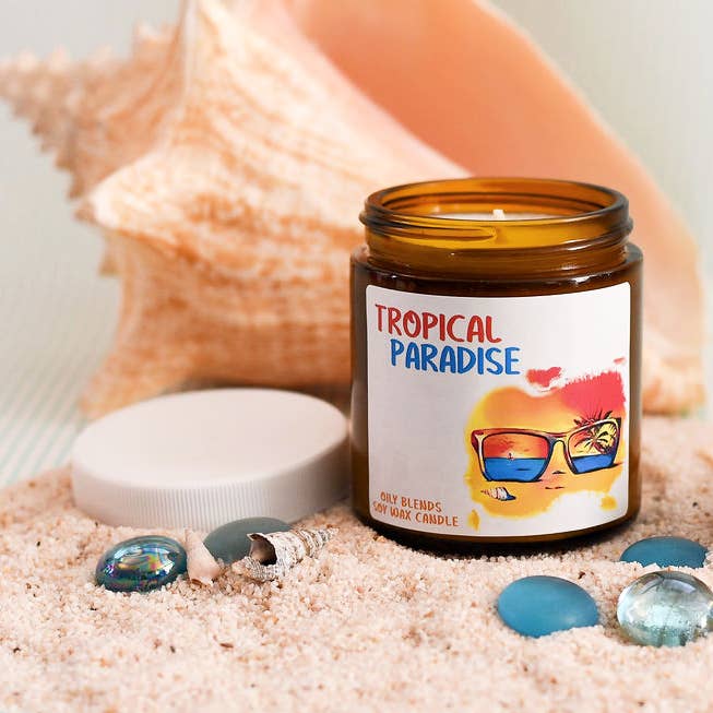 Oily Blends - Wholesale Jar/Filled Candle - Summer Small Candles - 25 Hour Burn Time Soy Wax Candles9
