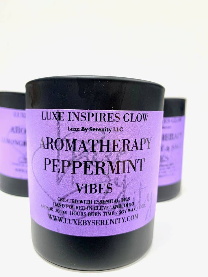 Rose Mary Sage Aromatherapy Wooden Wick Essential Oil Candle for wholesale by Luxe By Serenity