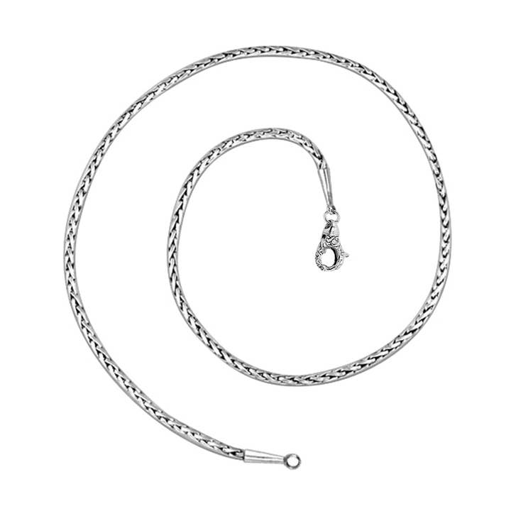 AN-1002-S-2.5MM Sterling Silver Bali Wheat Chain Necklace for wholesale by Bali Designs