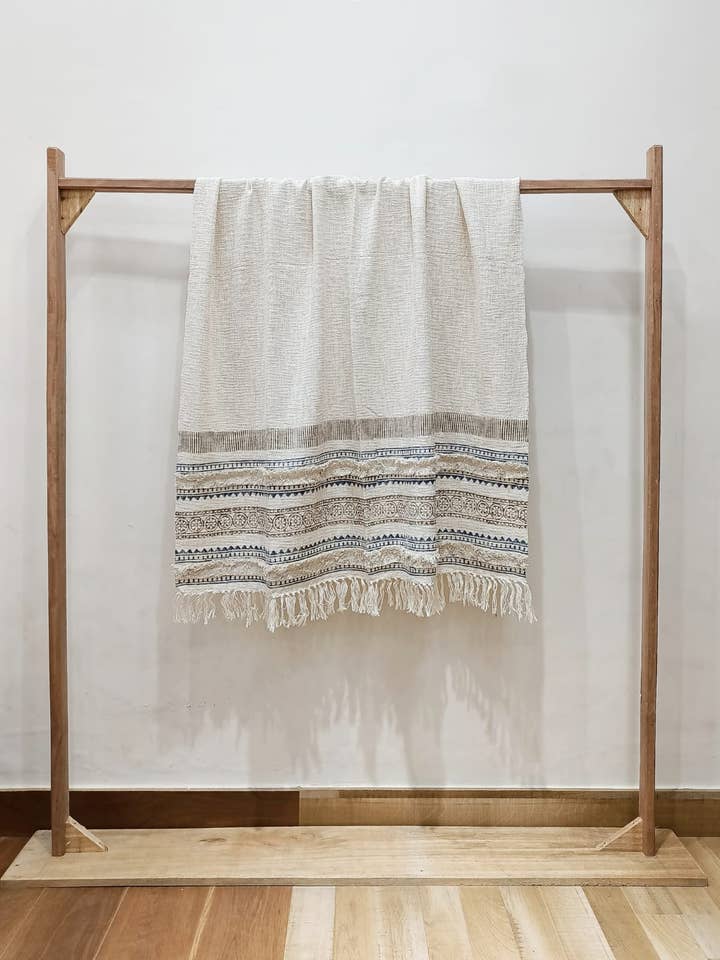 Handmade Cotton Block Print Throw | Cozy Indian Decor for wholesale by Eyda Homes