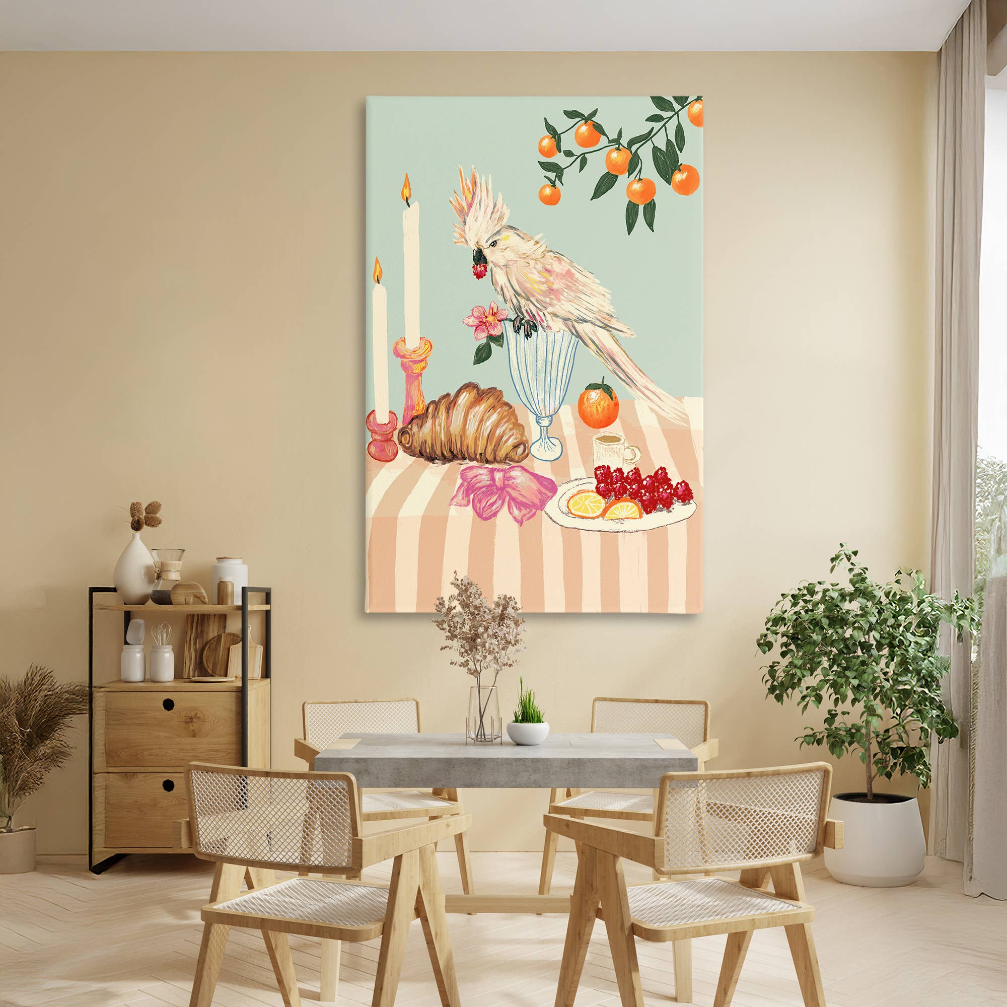 Stupell Industries - Wholesale Canvas Art - Breakfast With Cockatiel Bird Canvas8