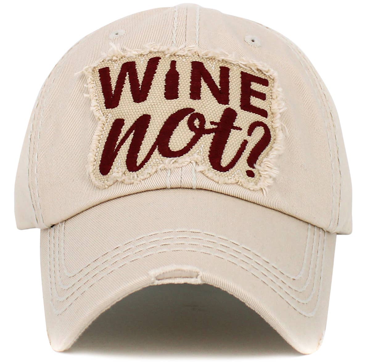 KBETHOS - Wholesale Baseball Cap - Women's - Wine Not Washed Vintage Ballcap6