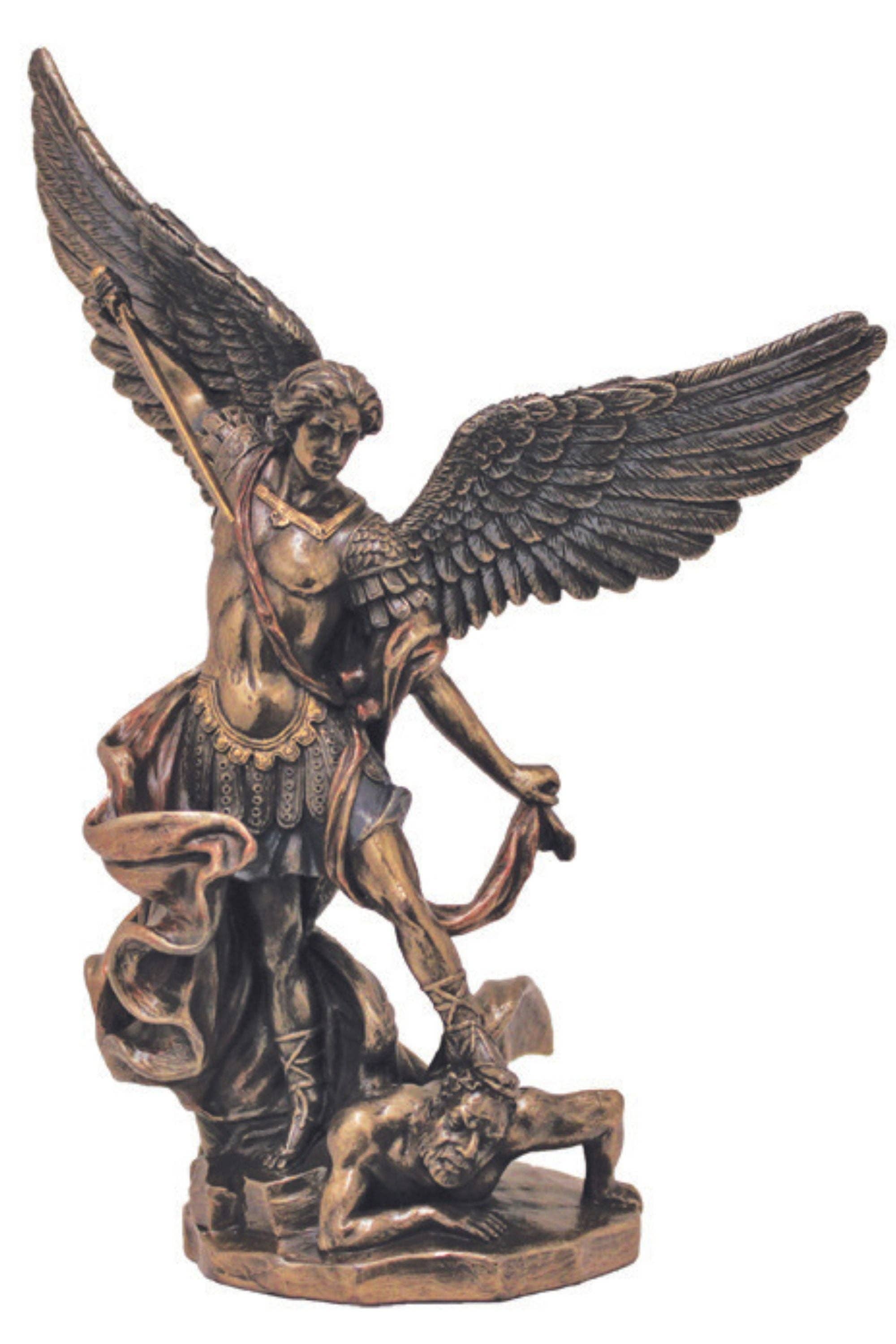 Goldscheider of Vienna - Wholesale Decorative Figurine - St. Michael Statue in Cold Cast Bronze 8"0