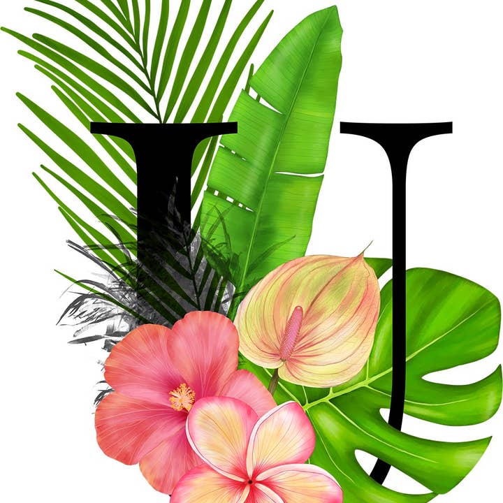 Mason Jar Merchant – Großhandel Trinkglas/Tasse – Einmachglas-Tumbler mit tropischem Monogramm20