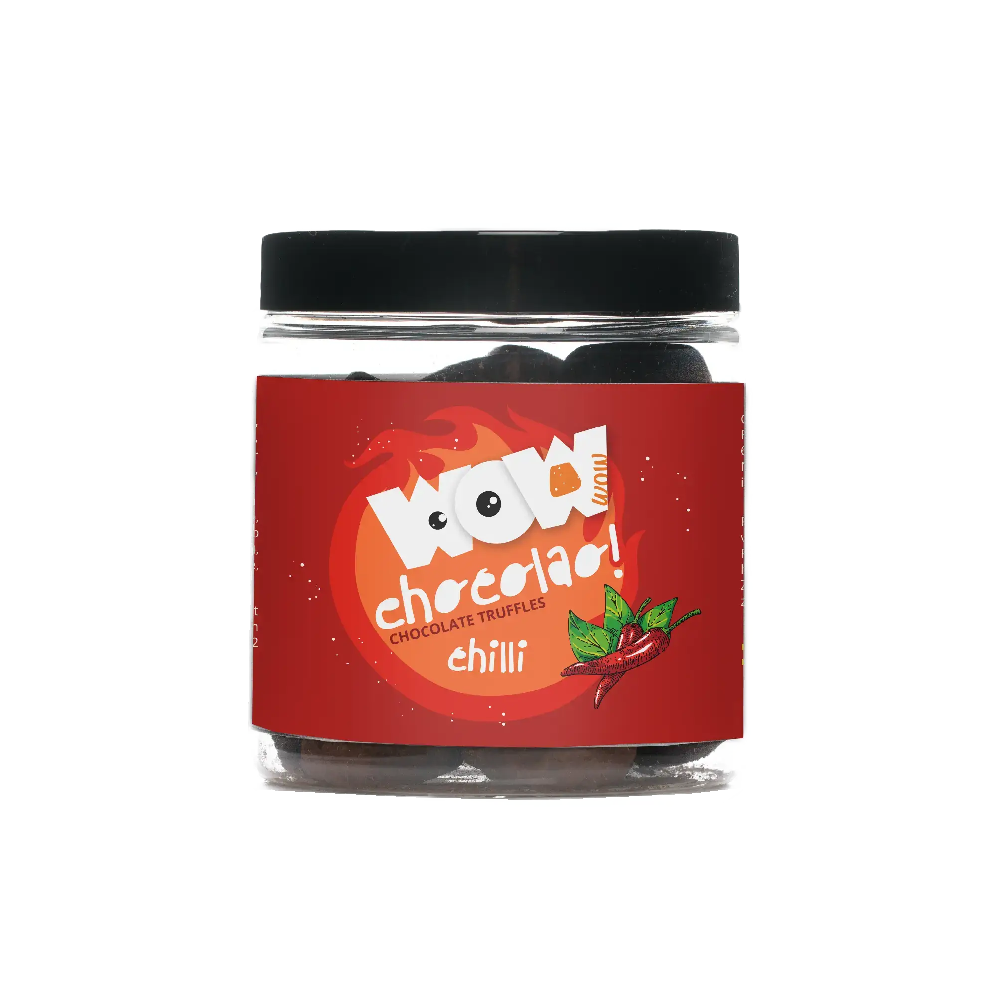 WOW Chocolao! - UK Warehouse - Venta al por mayor Dulces con chocolate - Trufas de chocolate y chile - Tarro de regalo de 130 g0