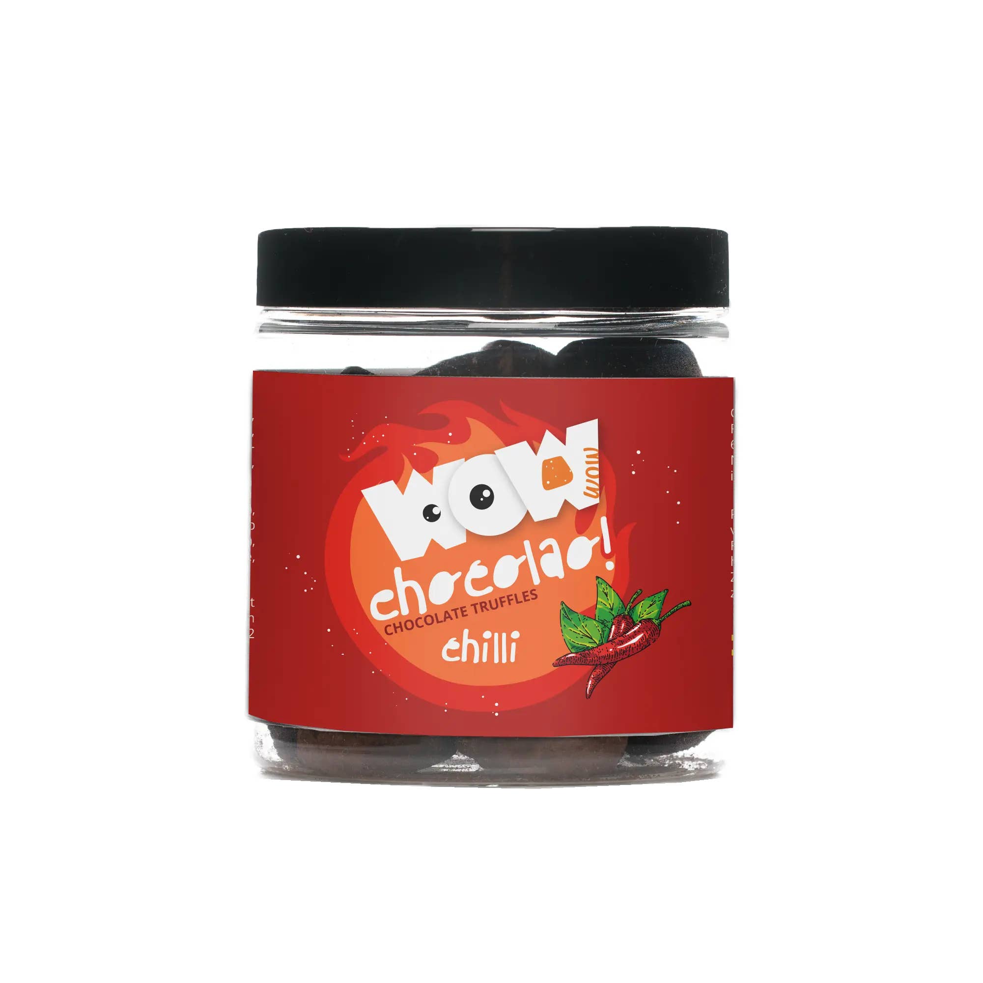 WOW Chocolao! - UK Warehouse - Venta al por mayor Dulces con chocolate - Trufas de chocolate y chile - Tarro de regalo de 130 g