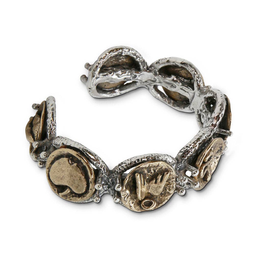 Mandile Gioielli - Vendita all'ingrosso Bracciale a polsino - Bracciale rigido in argento 925 e bronzo (BA059)3