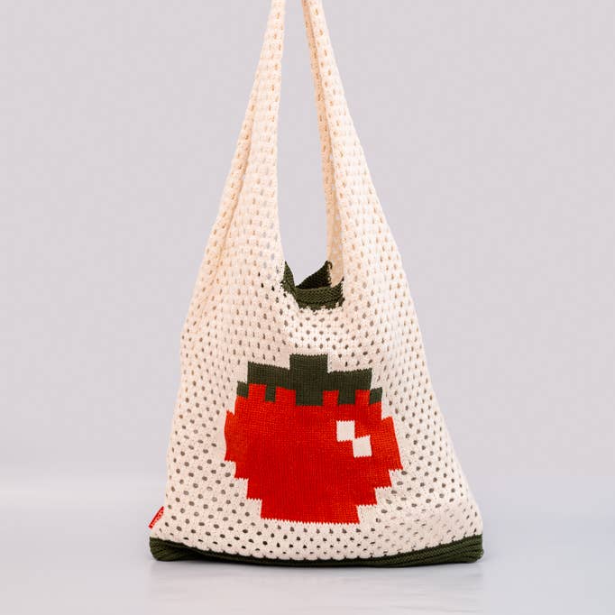 Ban.do – wholesale Bärkasse - Dam – Frukt- och grönsakspåse med tomatmotiv0