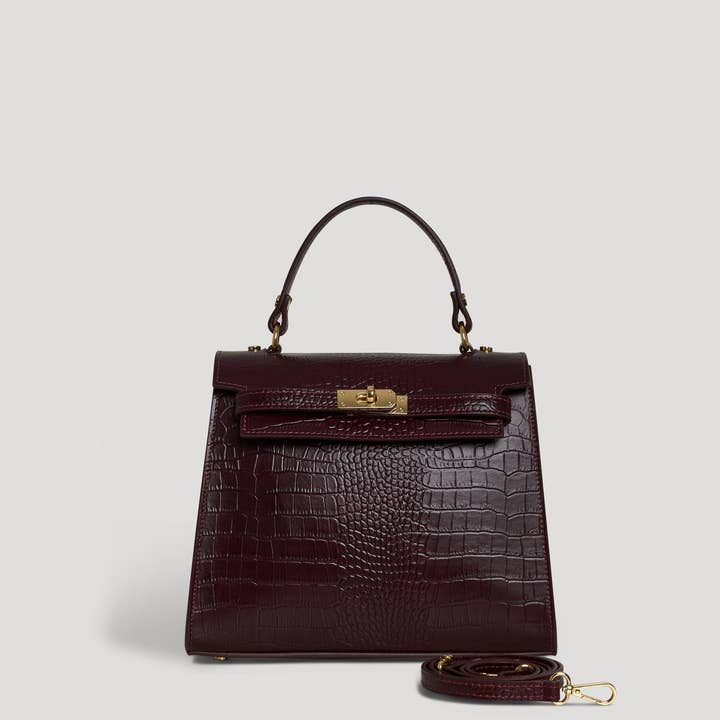 Voemièn - Wholesale Top Handle Bag - Women's - Zaira Limited Edition Bag in Boedeaux Coco Leather2