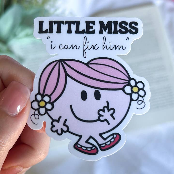 Kleines Fräulein "Ich kann ihn reparieren" Aufkleber für den Großhandel von Heart & Spine Books
