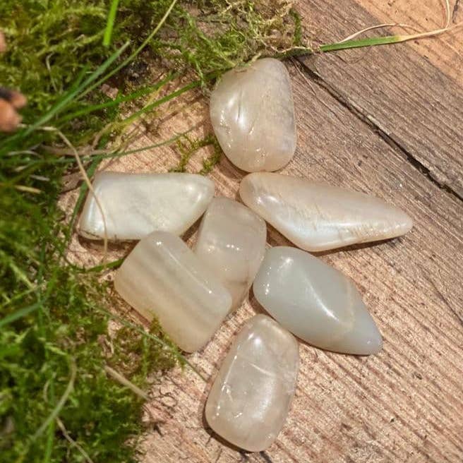 Moonstone Tumble Stone - Stone of Cycles and Balance for wholesale by The Hare And The Moon