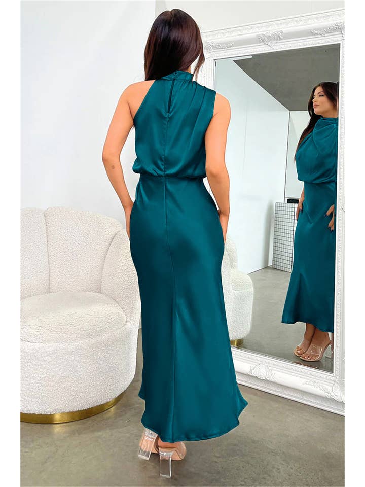 Sweetkama - Wholesale Dress - Women's - Ladies Eleganr Sleeveless Satin Midi Dress GQQT52