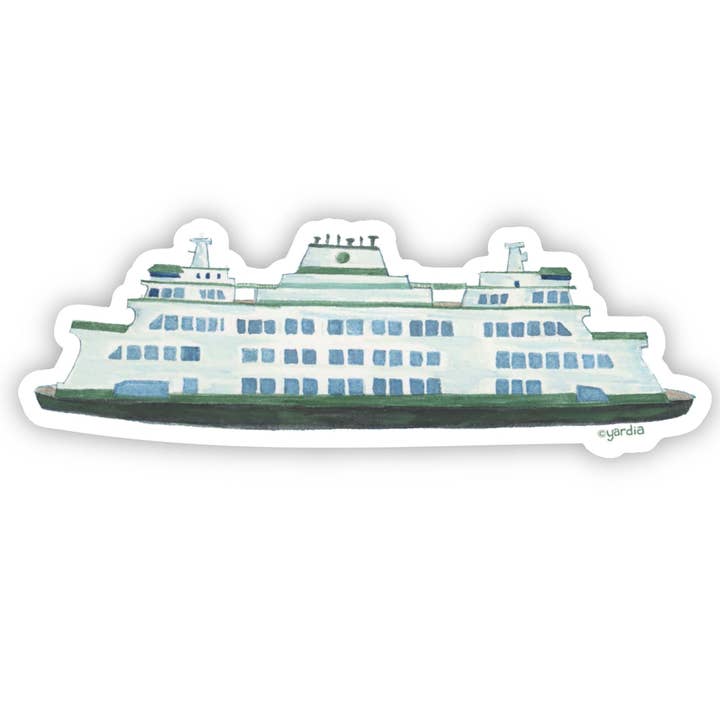 Ferry Sticker - Washington State Ferry Vinyl Sticker for wholesale by Yardia