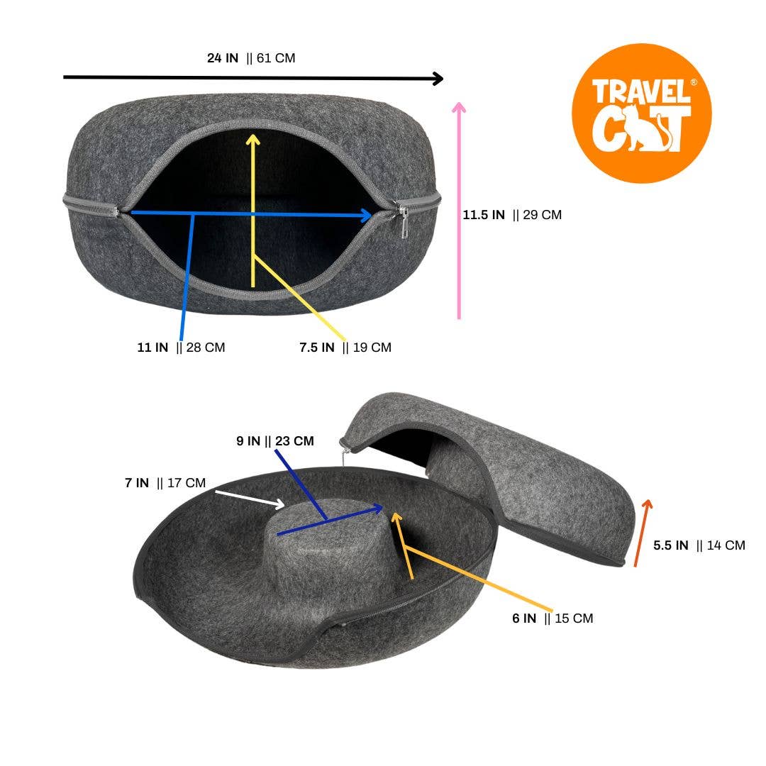 Travel Cat Wholesale - Wholesale Pet Bed - Cat - "Donut!" Cat Hideaway Cave & Bed - Cozy Chic Pet Bed12